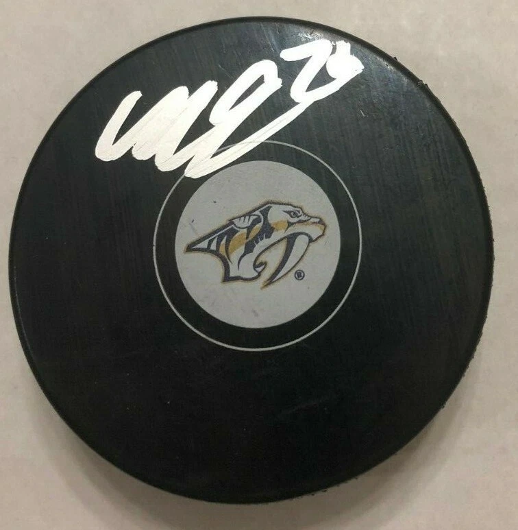 MIIKKA SALOMAKI SIGNED NASHVILLE PREDATORS HOCKEY PUCK W/ CASE COA