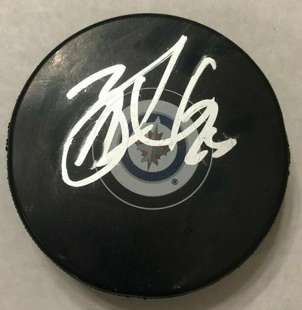 BLAKE WHEELER SIGNED WINNIPEG JETS HOCKEY PUCK W/ CASE COA