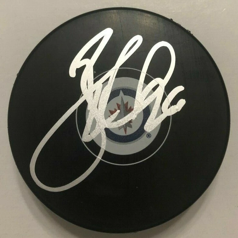 BLAKE WHEELER SIGNED WINNIPEG JETS HOCKEY PUCK W/ CASE COA