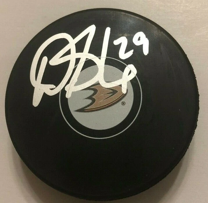 DEVIN SHORE SIGNED ANAHEIM DUCKS HOCKEY PUCK W/ CASE COA
