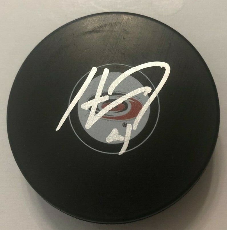 HAYDN FLEURY SIGNED CAROLINA HURRICANES HOCKEY PUCK W/ CASE COA
