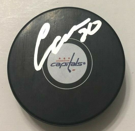 ILYA SAMSONOV SIGNED WASHINGTON CAPITALS HOCKEY PUCK W/ CASE COA