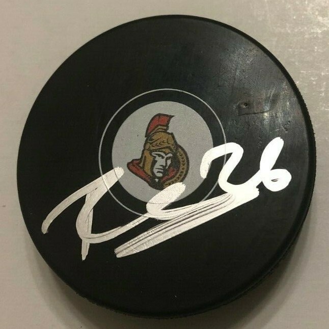 ERIK BRANNSTROM SIGNED OTTAWA SENATORS HOCKEY PUCK W/ CASE COA