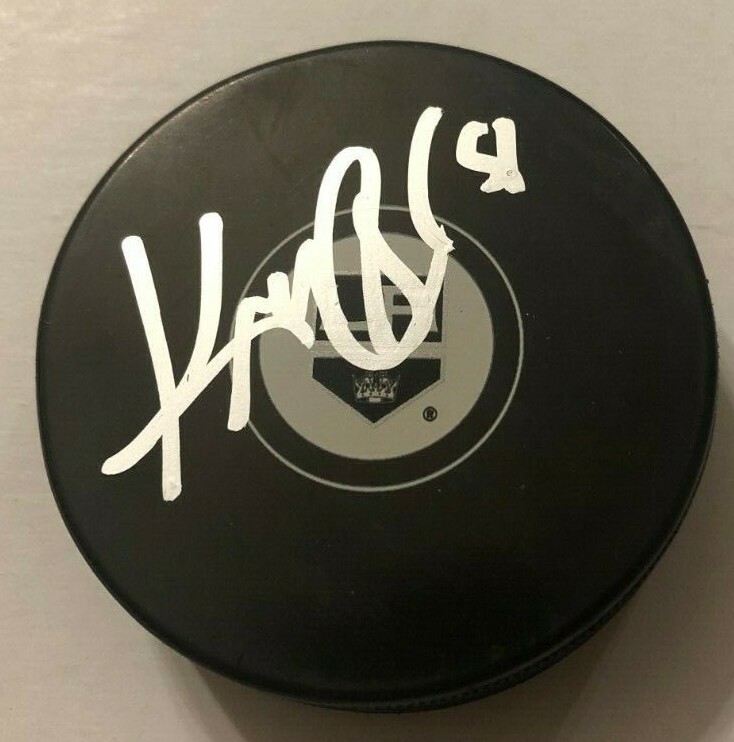 KURTIS MACDERMID SIGNED LOS ANGELES KINGS HOCKEY PUCK W/ CASE COA