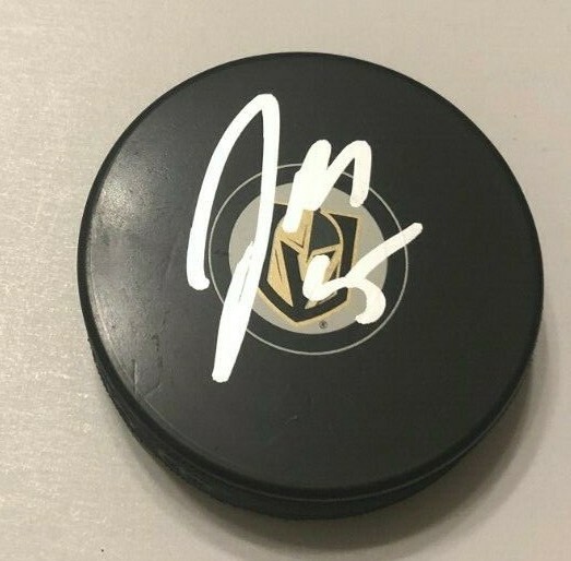 JON MERRILL SIGNED VEGAS GOLDEN KNIGHTS HOCKEY PUCK W/ CASE COA