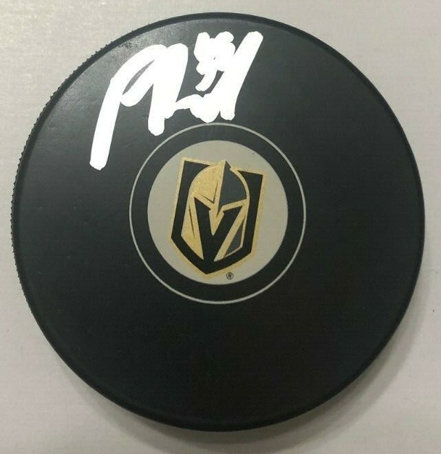 ALEX TUCH SIGNED VEGAS GOLDEN KNIGHTS HOCKEY PUCK W/ CASE COA