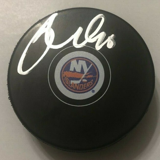 DERICK BRASSARD SIGNED NEW YORK ISLANDERS HOCKEY PUCK W/ CASE COA
