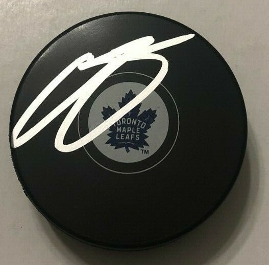 KASPERI KAPANEN SIGNED TORONTO MAPLE LEAFS HOCKEY PUCK W/ CASE COA