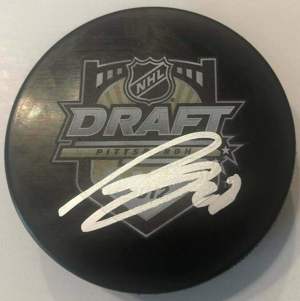 RYAN MURRAY SIGNED 2012 NHL DRAFT HOCKEY PUCK W/ CASE BLUE JACKETS AVALANCHE COA