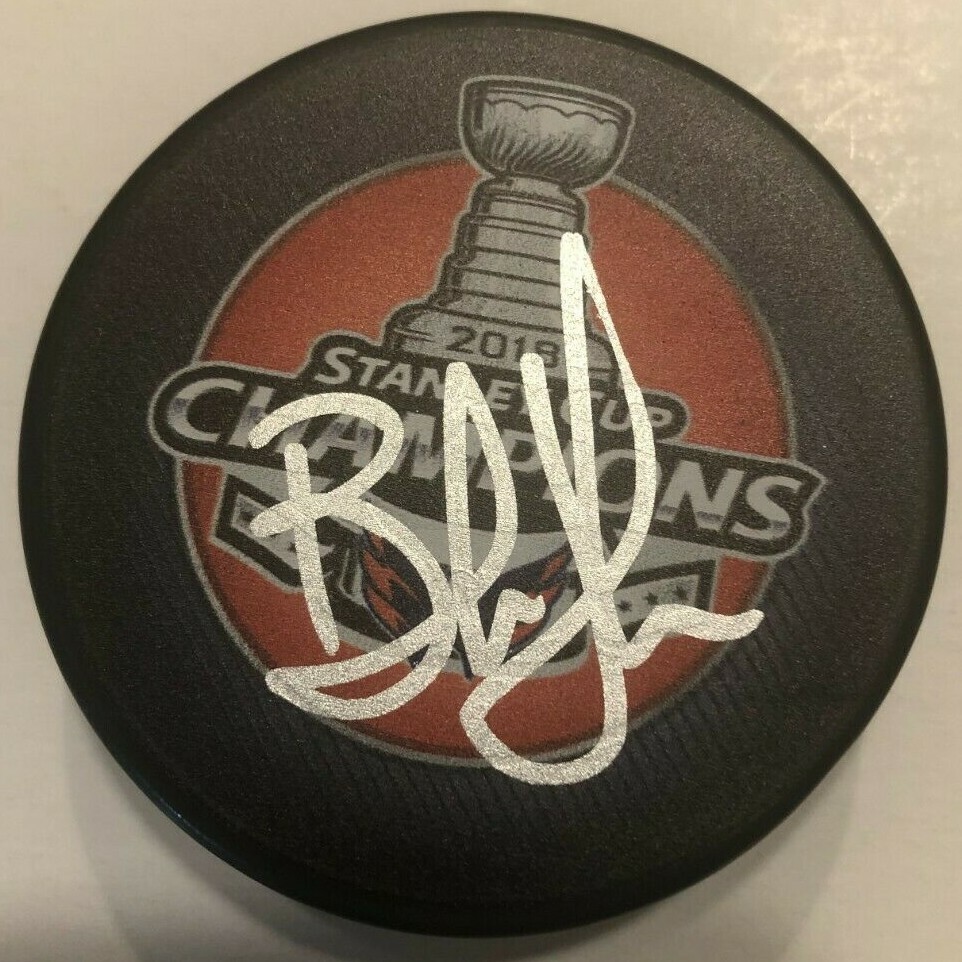 BLAINE FORSYTHE SIGNED 2018 STANLEY CUP PUCK W/ CASE WASHINGTON CAPITALS COA