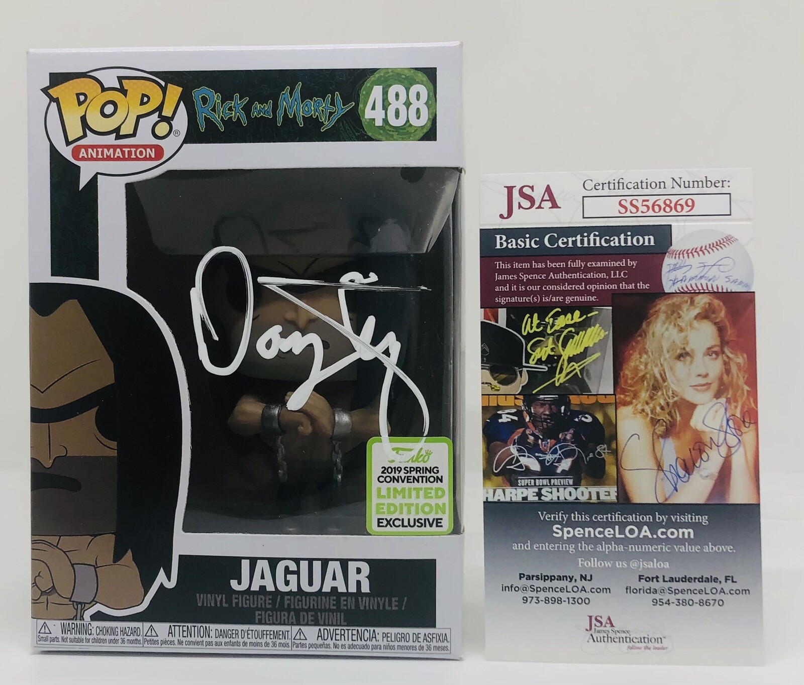 DANNY TREJO SIGNED JAGUAR POP FUNKO FIGURE RICK AND MORTY PROOF ECCC 19 JSA COA