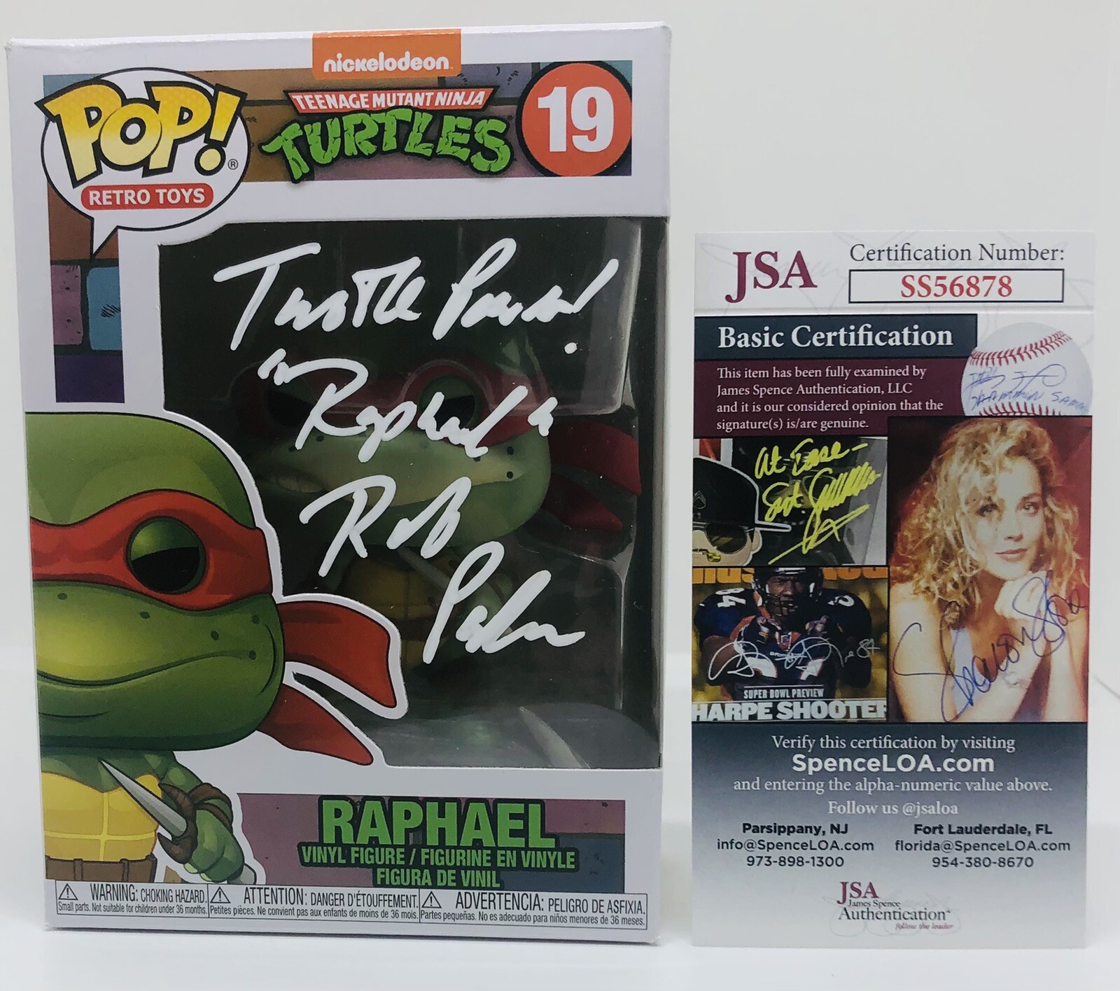 ROB PAULSEN SIGNED RAPHAEL POP FUNKO FIGURE TEENAGE MUTANT NINJA TURTLES JSA