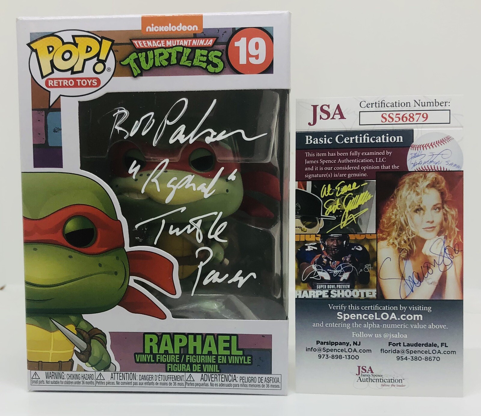 ROB PAULSEN SIGNED RAPHAEL POP FUNKO FIGURE TEENAGE MUTANT NINJA TURTLES JSA