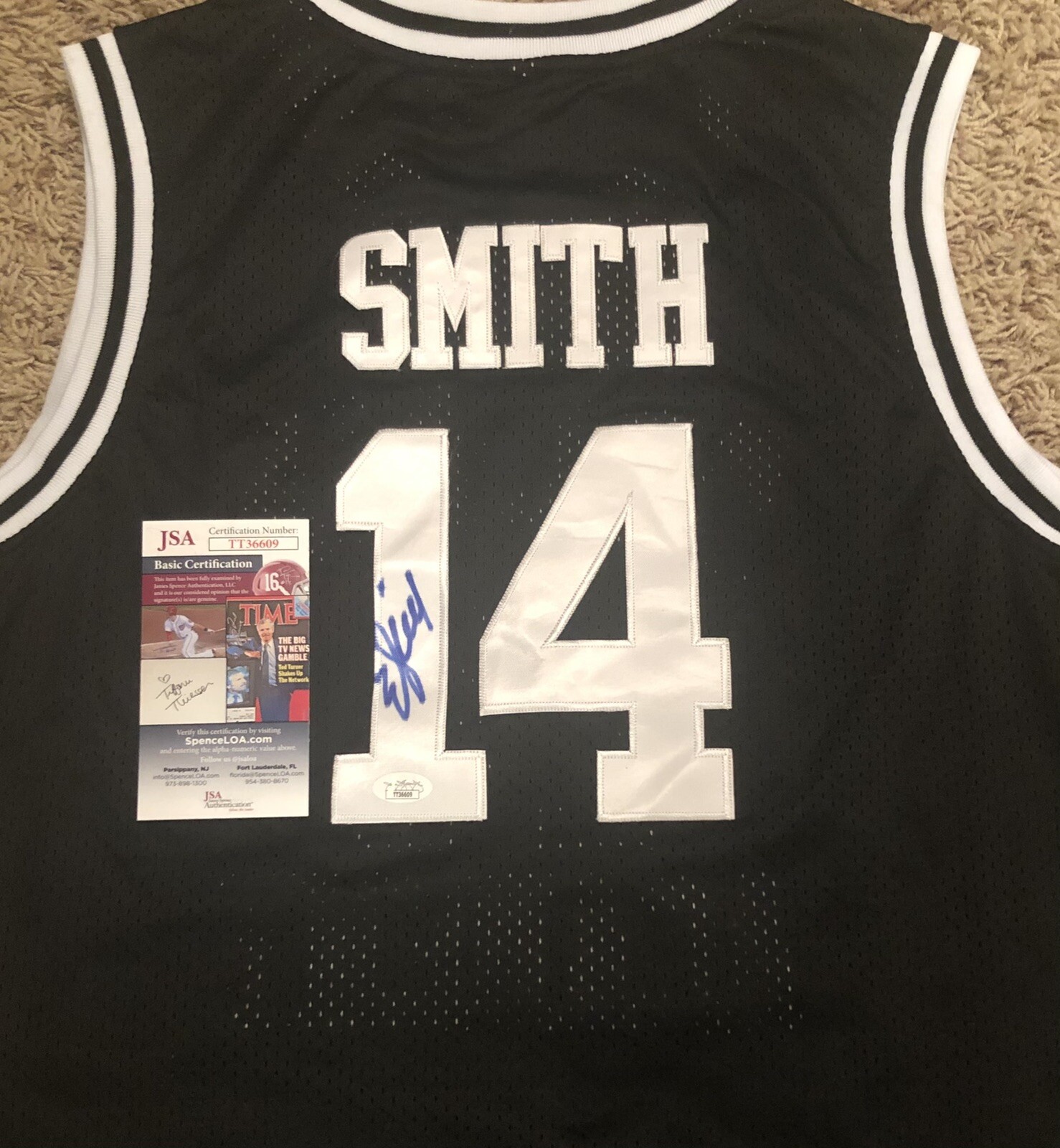 WILL SMITH SIGNED THE FRESH PRINCE OF BEL-AIR BASKETBALL JERSEY PROOF JSA COA COLLECTIBLE MEMORABILIA