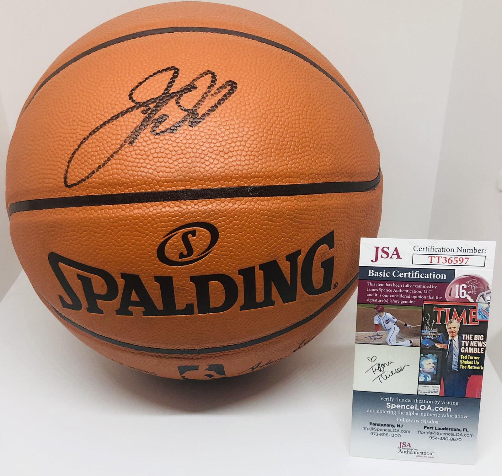 JASON KIDD SIGNED SPALDING NBA BASKETBALL MAVERICKS SUNS NETS KNICKS JSA COA