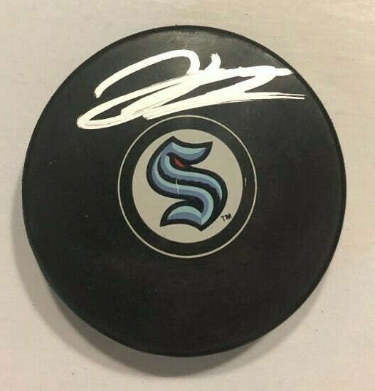 JEREMY LAUZON SIGNED SEATTLE KRAKEN HOCKEY PUCK W/ CASE COA