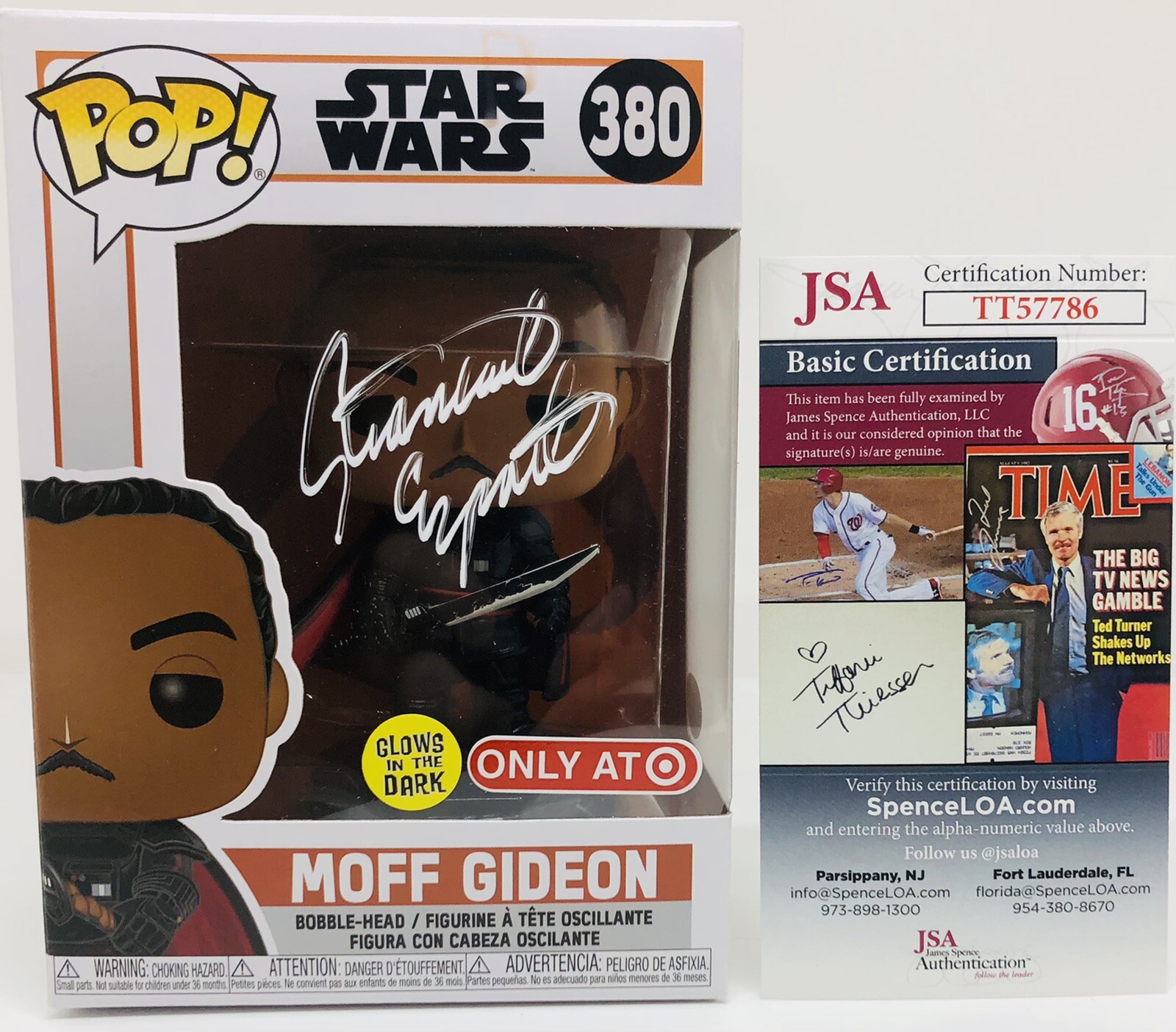 GIANCARLO ESPOSITO SIGNED MOFF GIDEON POP FUNKO FIGURE STAR WARS PROOF JSA COA