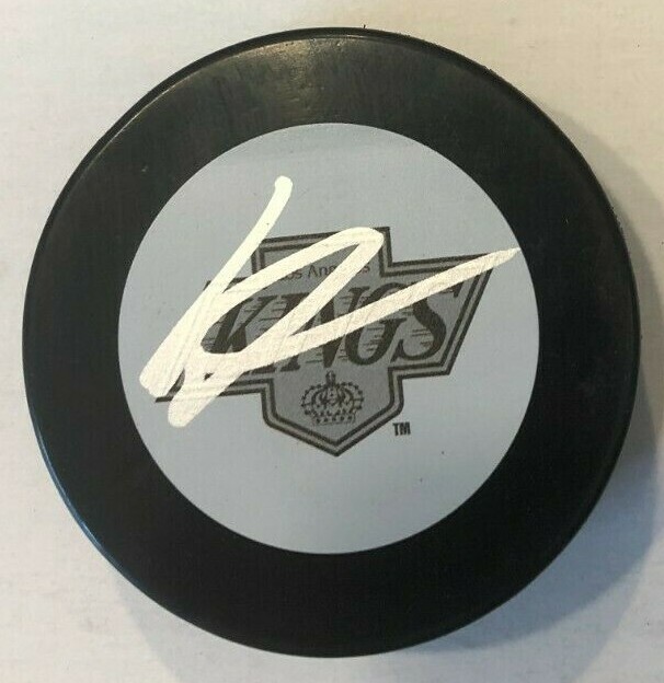 LIAS ANDERSSON SIGNED LOS ANGELES KINGS HOCKEY PUCK W/ CASE COA