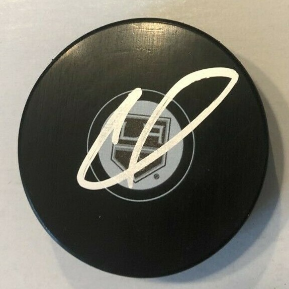 CAL PETERSEN SIGNED LOS ANGELES KINGS HOCKEY PUCK W/ CASE COA