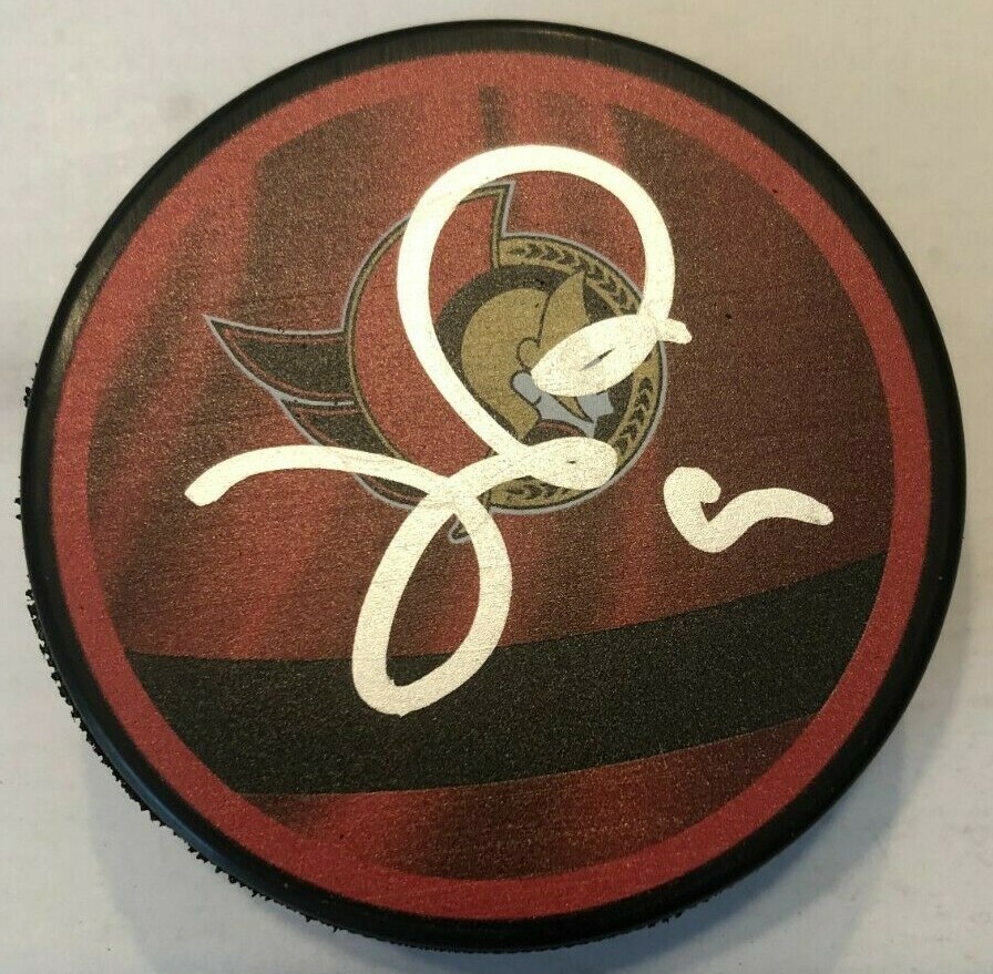 JOSH NORRIS SIGNED OTTAWA SENATORS HOCKEY PUCK W/ CASE COA