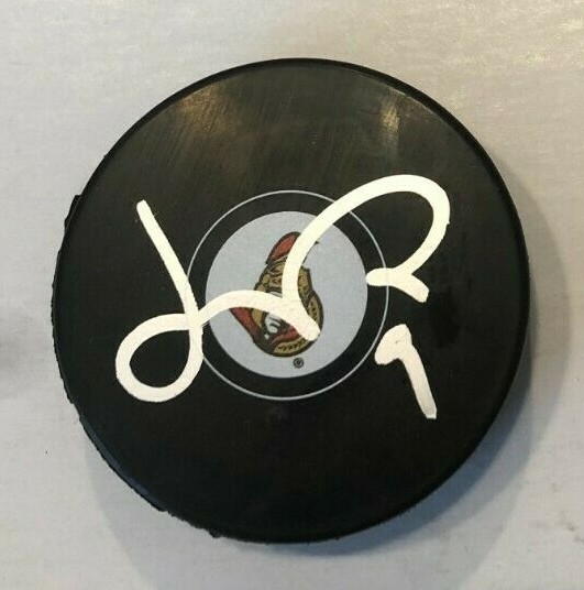 JOSH NORRIS SIGNED OTTAWA SENATORS HOCKEY PUCK W/ CASE COA