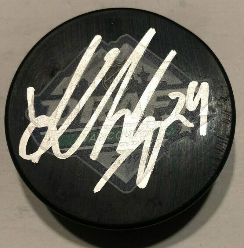 KAAPO KAKKO SIGNED 2019 NHL DRAFT HOCKEY PUCK W/ CASE NEW YORK RANGERS COA