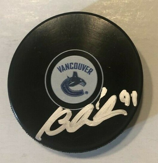 JAROSLAV HALAK SIGNED VANCOUVER CANUCKS HOCKEY PUCK W/ CASE COA
