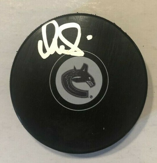 VASILY PODKOLZIN SIGNED VANCOUVER CANUCKS HOCKEY PUCK W/ CASE COA