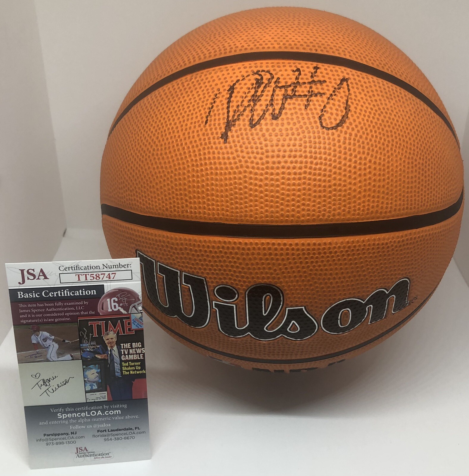 DARIQ WHITEHEAD SIGNED WILSON NBA BASKETBALL DUKE BROOKLYN NETS JSA COA