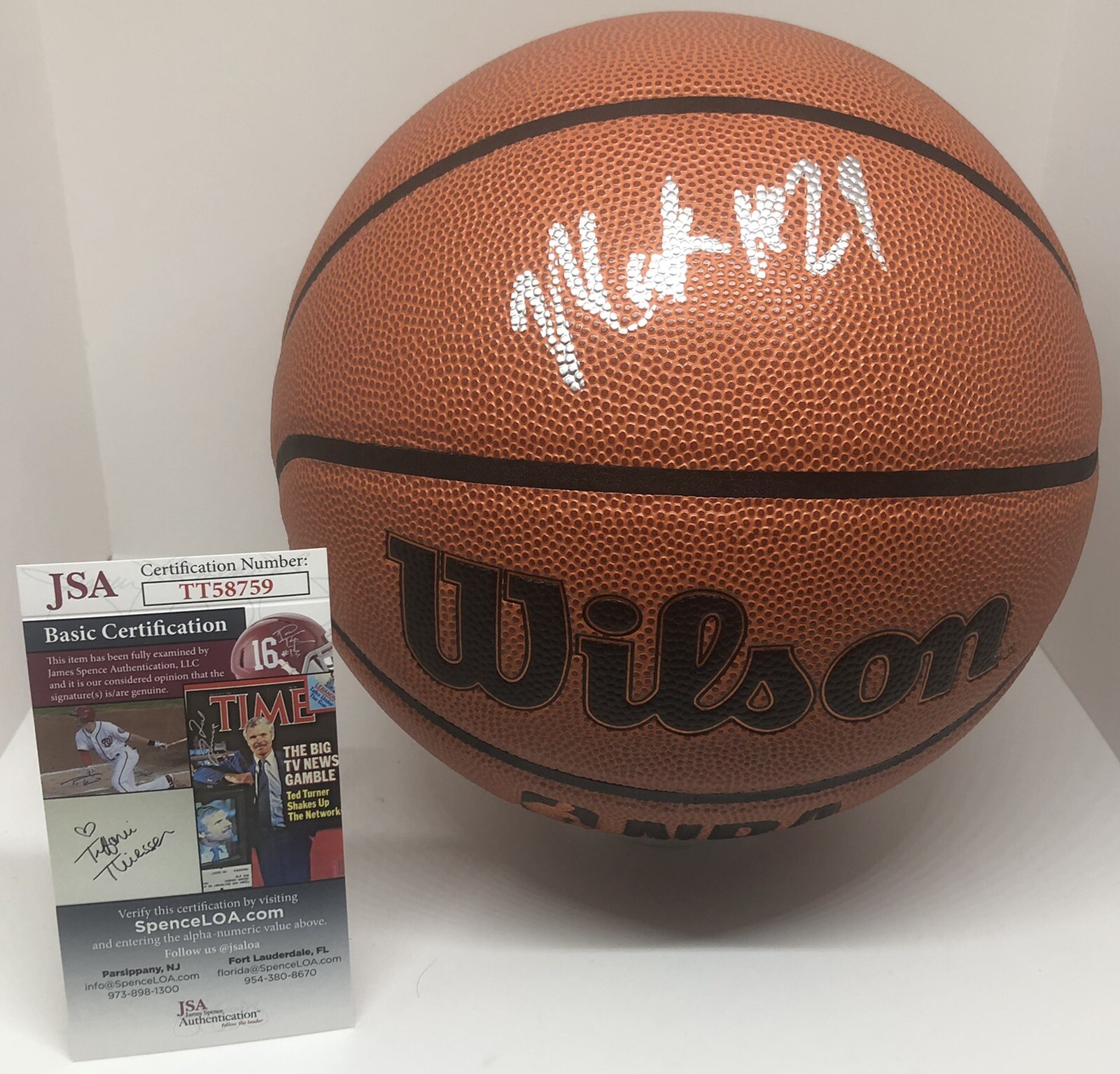 MACKENZIE MGBAKO SIGNED WILSON NBA BASKETBALL INDIANA HOOSIERS JSA COA
