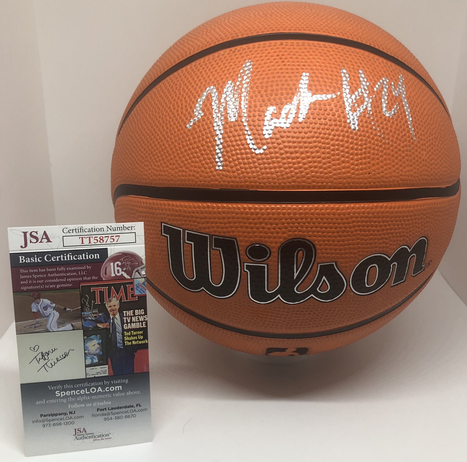 MACKENZIE MGBAKO SIGNED WILSON NBA BASKETBALL INDIANA HOOSIERS JSA COA