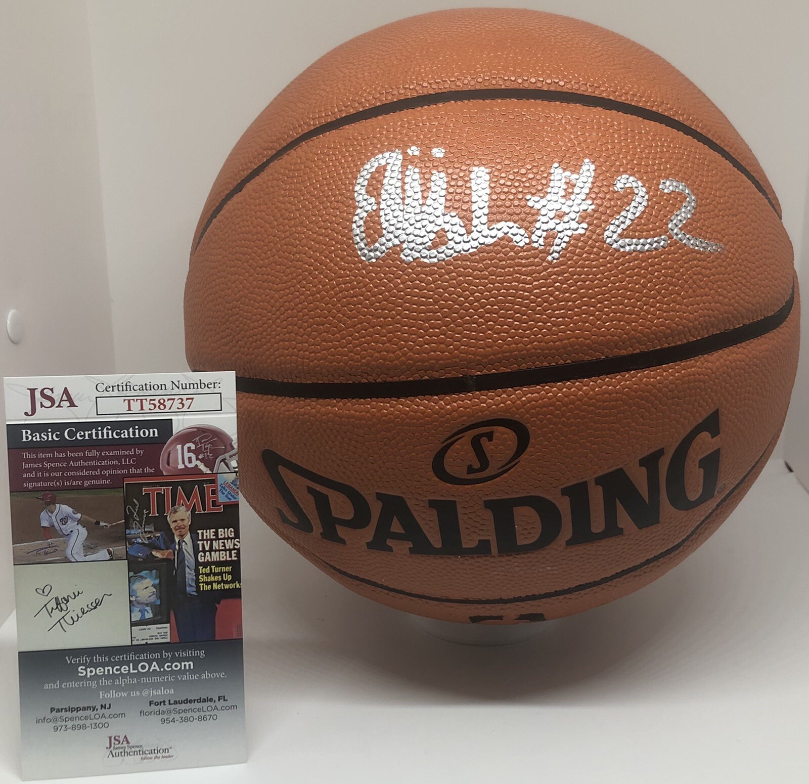 ELIJAH FISHER SIGNED SPALDING NBA BASKETBALL FUTURE STAR JSA COA