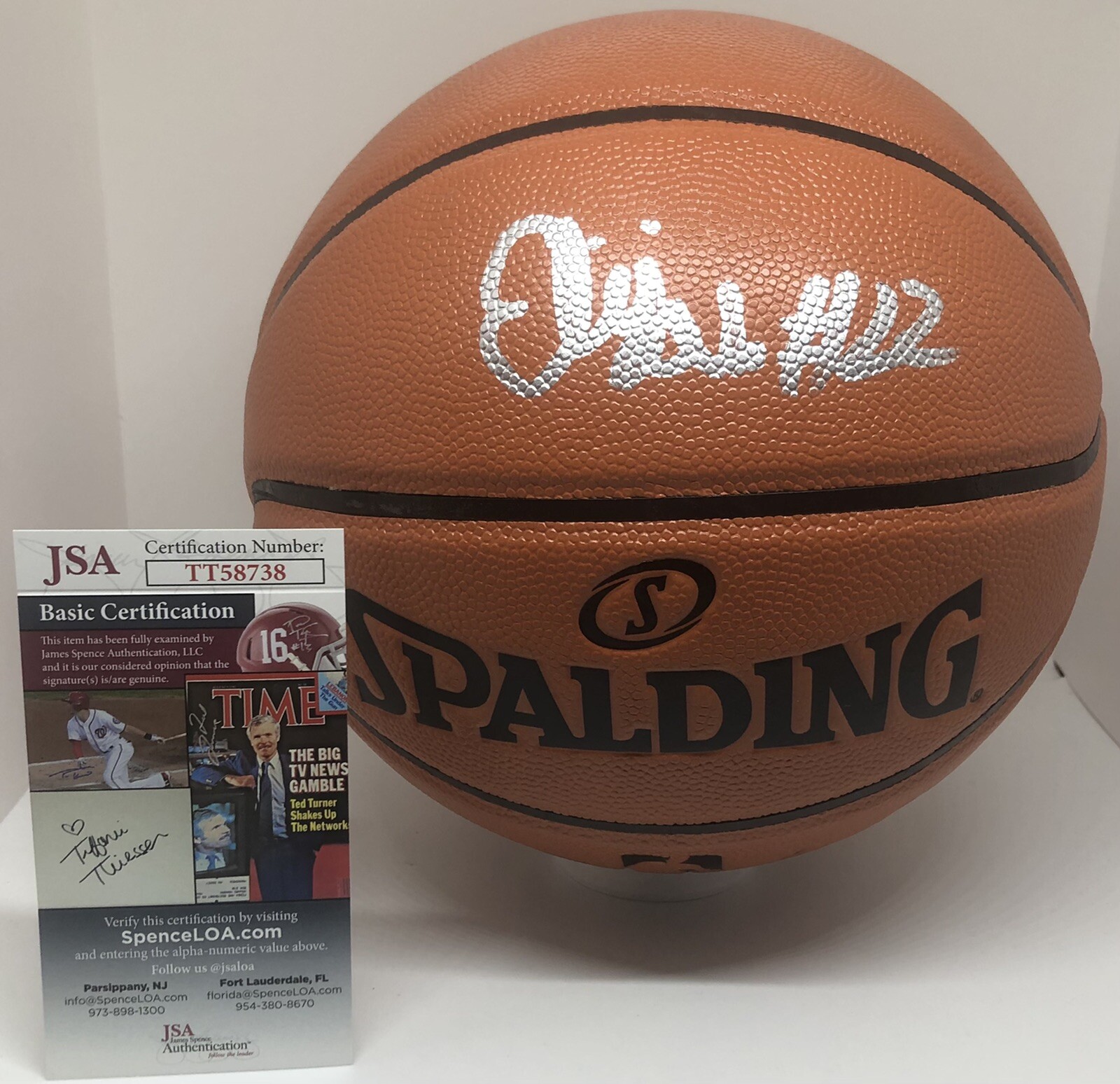ELIJAH FISHER SIGNED SPALDING NBA BASKETBALL FUTURE STAR JSA COA