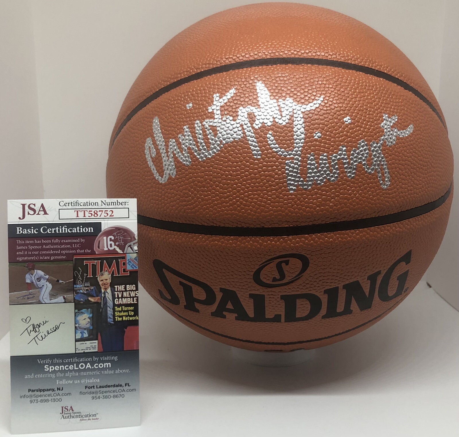 CHRIS LIVINGSTON SIGNED SPALDING NBA BASKETBALL MILWAUKEE BUCKS JSA COA