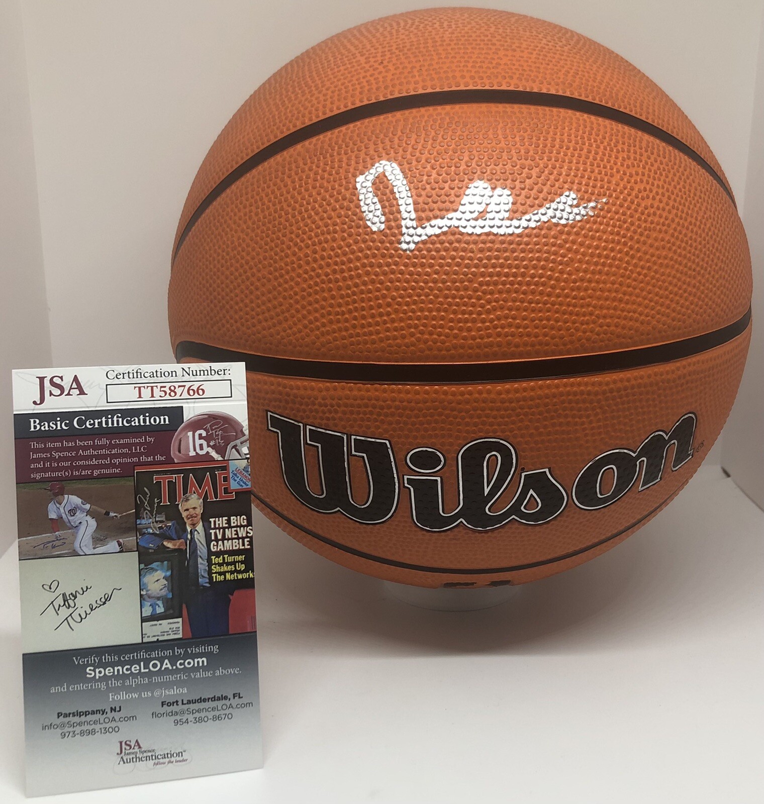 DERIK QUEEN SIGNED WILSON NBA BASKETBALL FUTURE STAR JSA COA