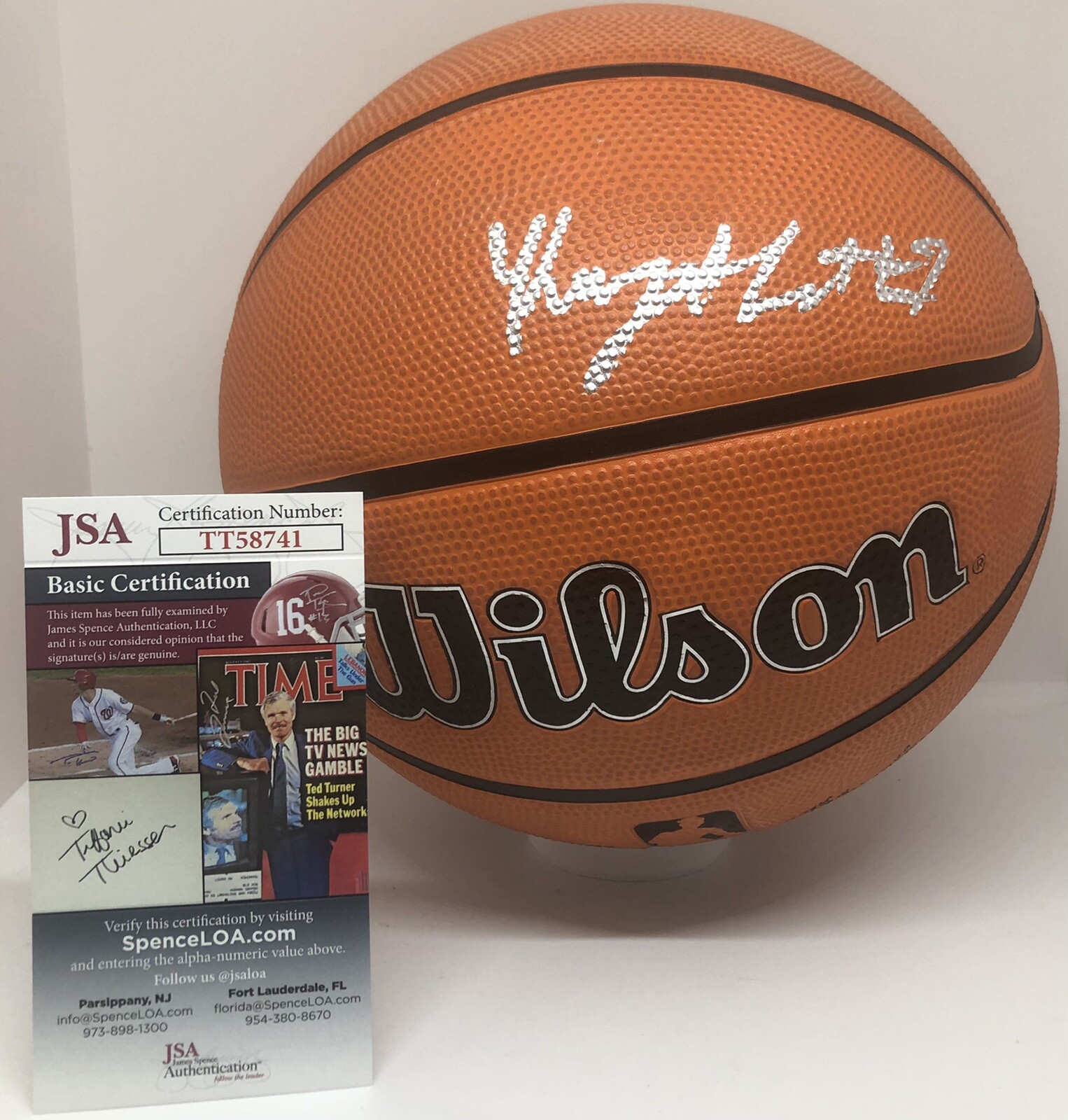 KEYONTE GEORGE SIGNED WILSON NBA BASKETBALL UTAH JAZZ BAYLOR BEARS JSA COA