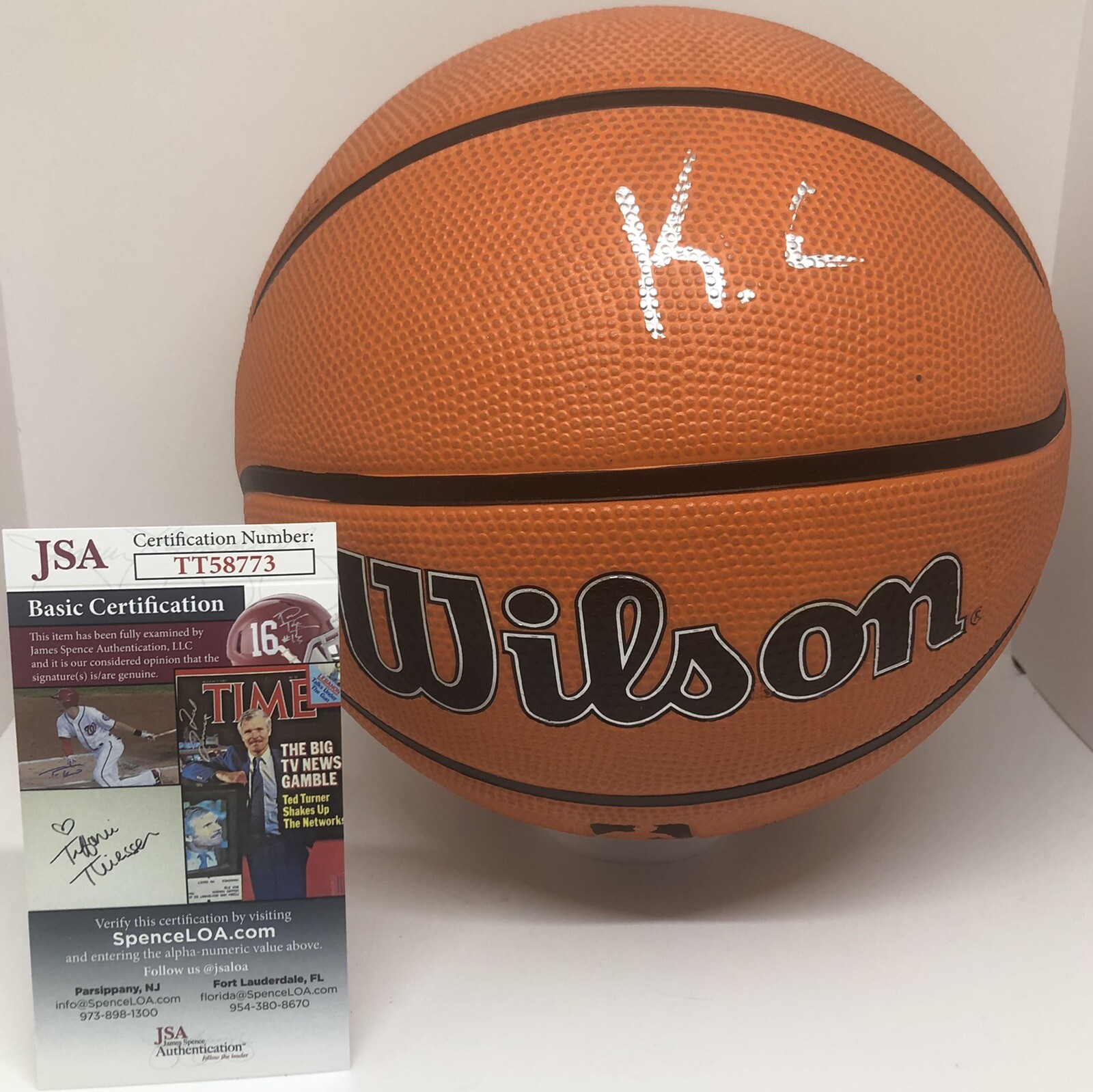 KWAME KJ EVANS JR SIGNED WILSON NBA BASKETBALL FUTURE STAR JSA COA