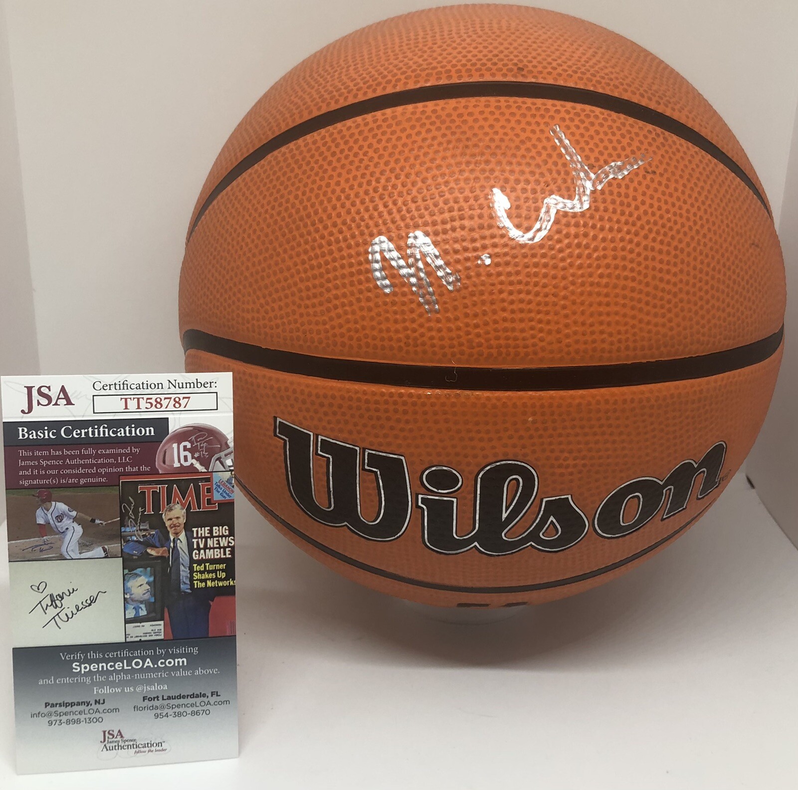 NAAS CUNNINGHAM SIGNED WILSON NBA BASKETBALL NAASIR ALABAMA CRIMSON TIDE JSA COA