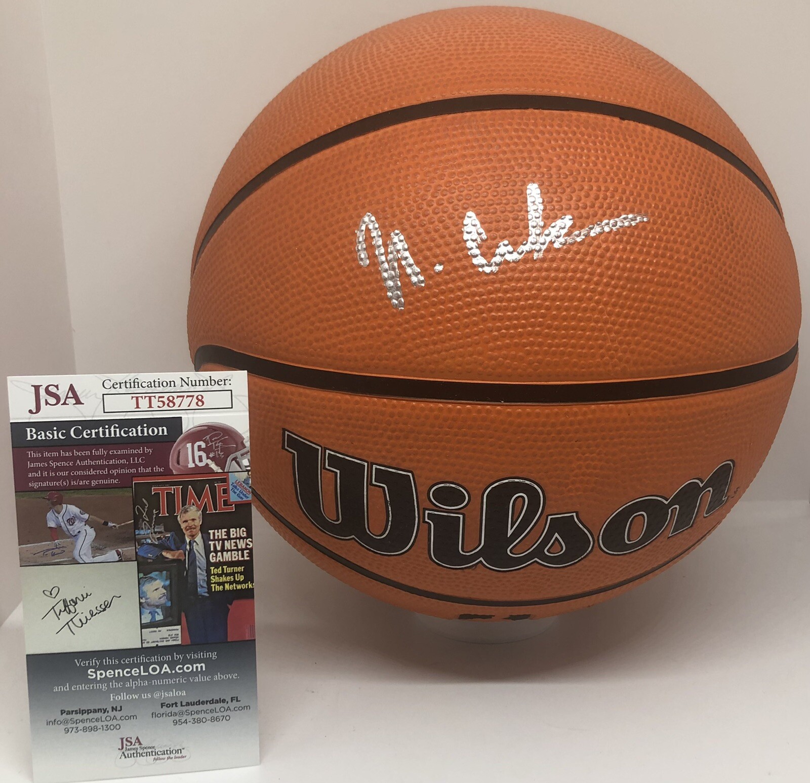 NAAS CUNNINGHAM SIGNED WILSON NBA BASKETBALL NAASIR ALABAMA CRIMSON TIDE JSA COA