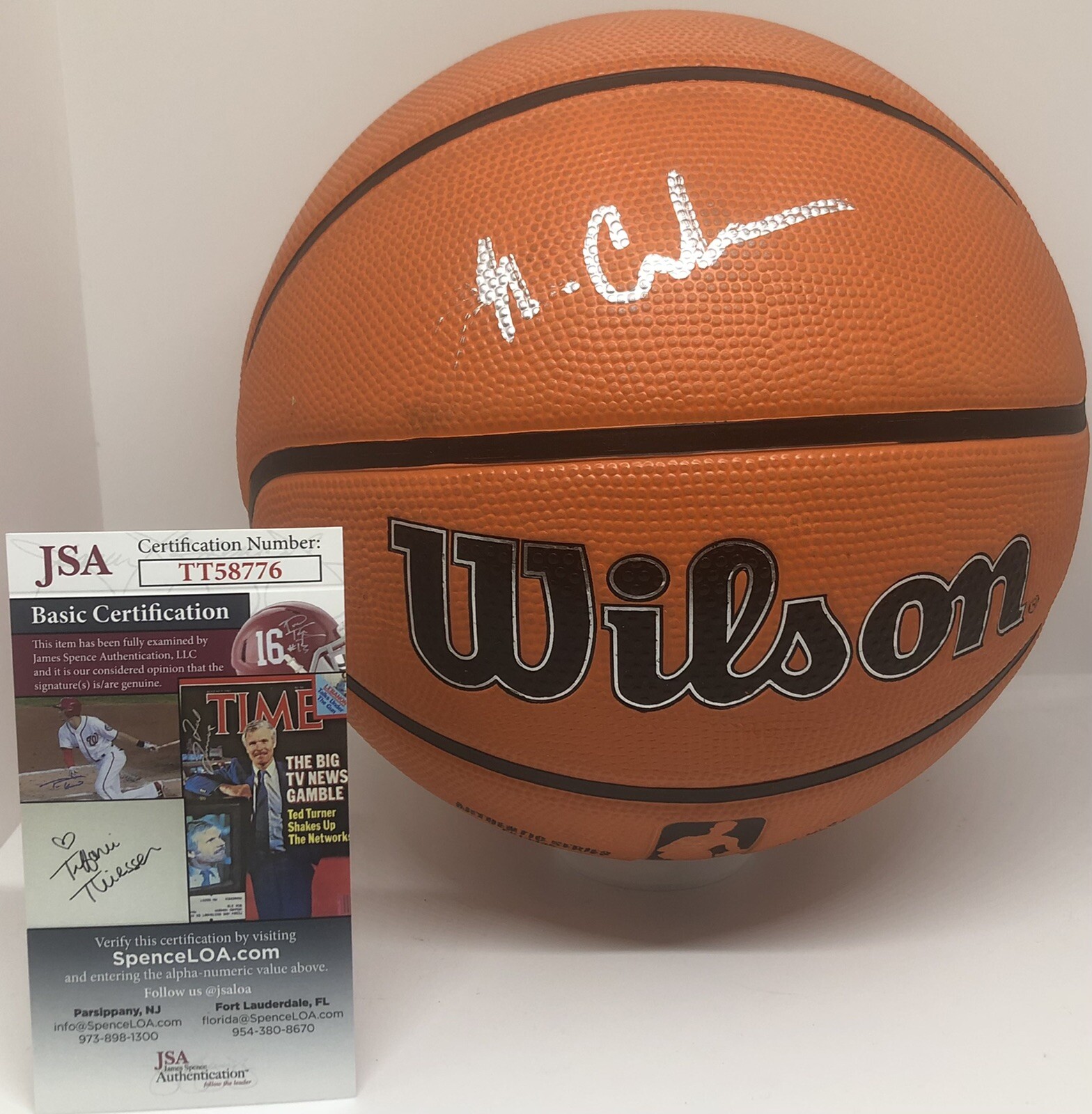 NAAS CUNNINGHAM SIGNED WILSON NBA BASKETBALL NAASIR ALABAMA CRIMSON TIDE JSA COA