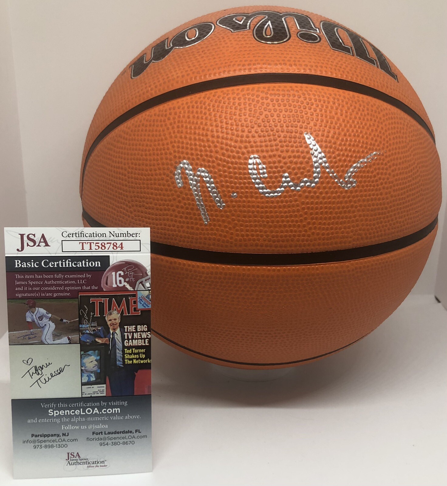 NAAS CUNNINGHAM SIGNED WILSON NBA BASKETBALL NAASIR ALABAMA CRIMSON TIDE JSA COA