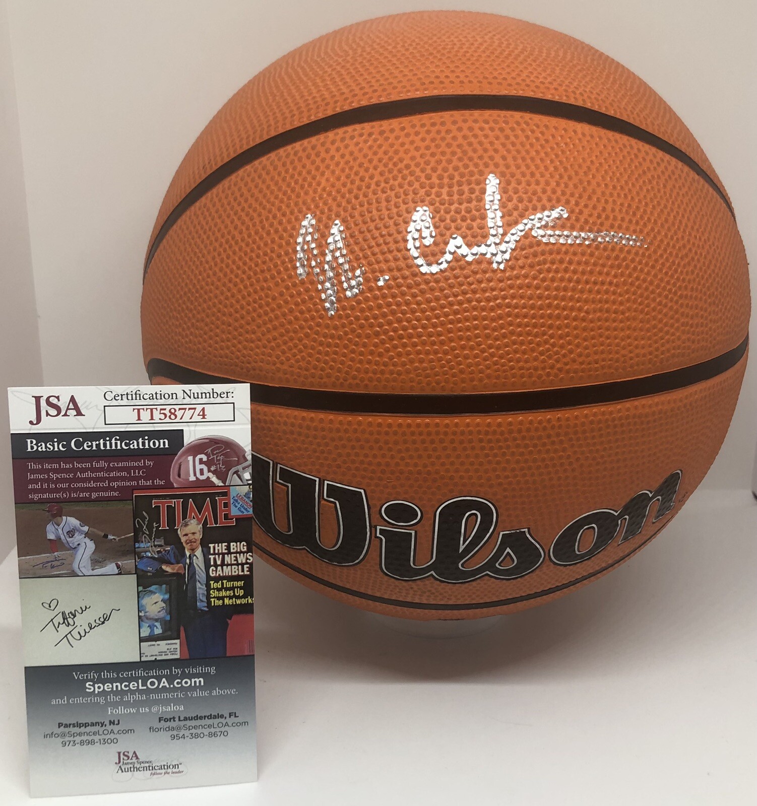 NAAS CUNNINGHAM SIGNED WILSON NBA BASKETBALL NAASIR ALABAMA CRIMSON TIDE JSA COA