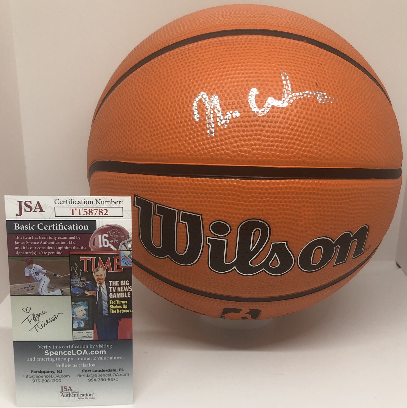 NAAS CUNNINGHAM SIGNED WILSON NBA BASKETBALL NAASIR ALABAMA CRIMSON TIDE JSA COA