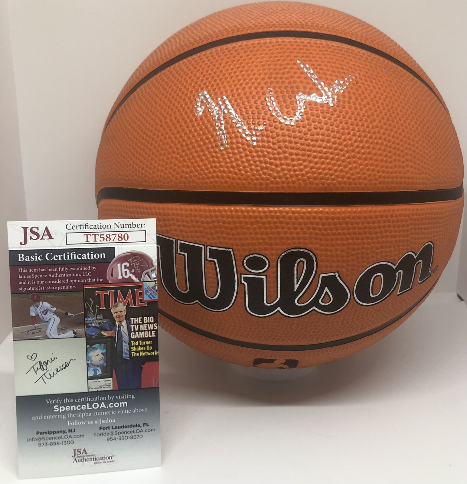 NAAS CUNNINGHAM SIGNED WILSON NBA BASKETBALL NAASIR ALABAMA CRIMSON TIDE JSA COA
