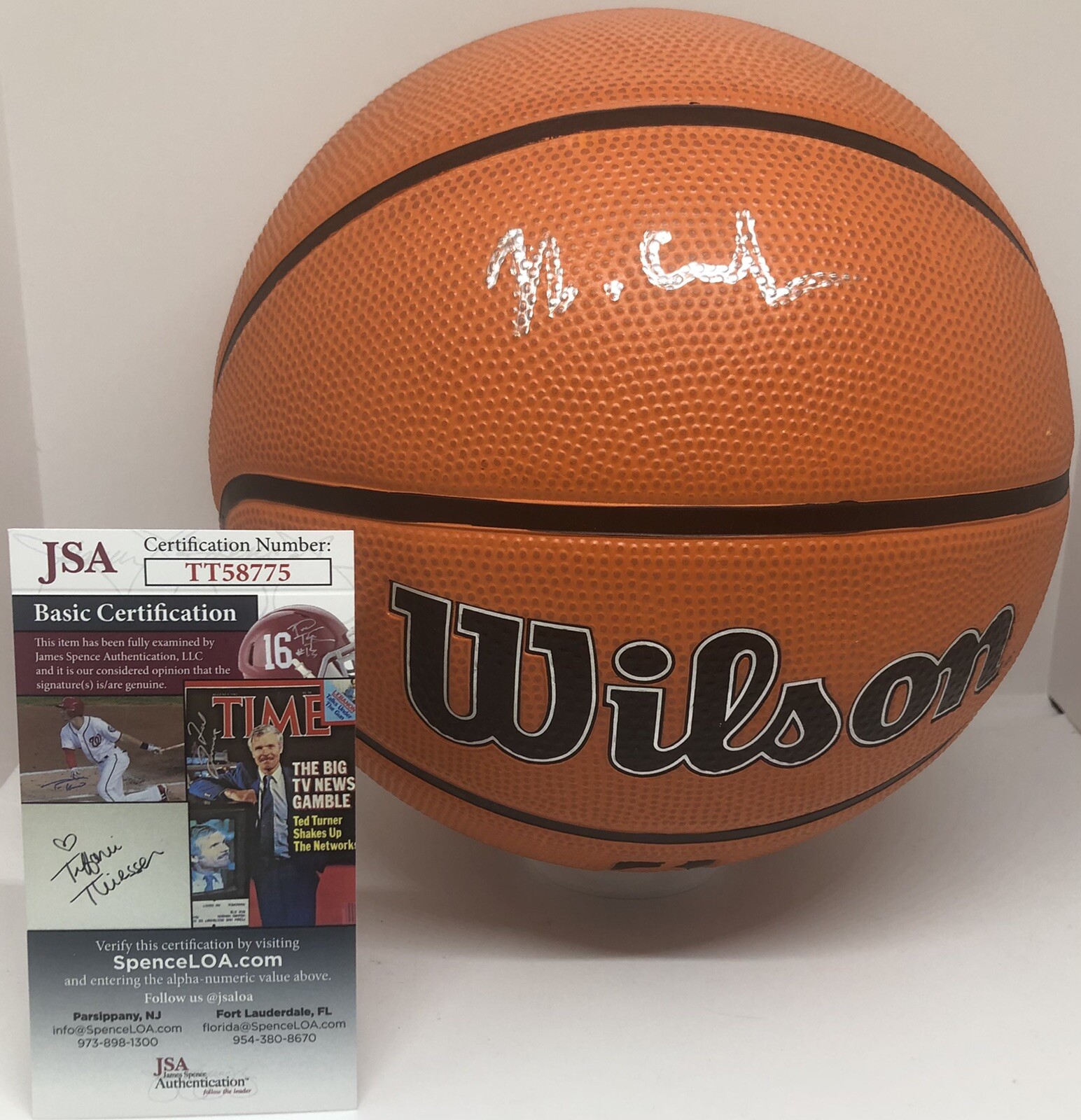 NAAS CUNNINGHAM SIGNED WILSON NBA BASKETBALL NAASIR ALABAMA CRIMSON TIDE JSA COA