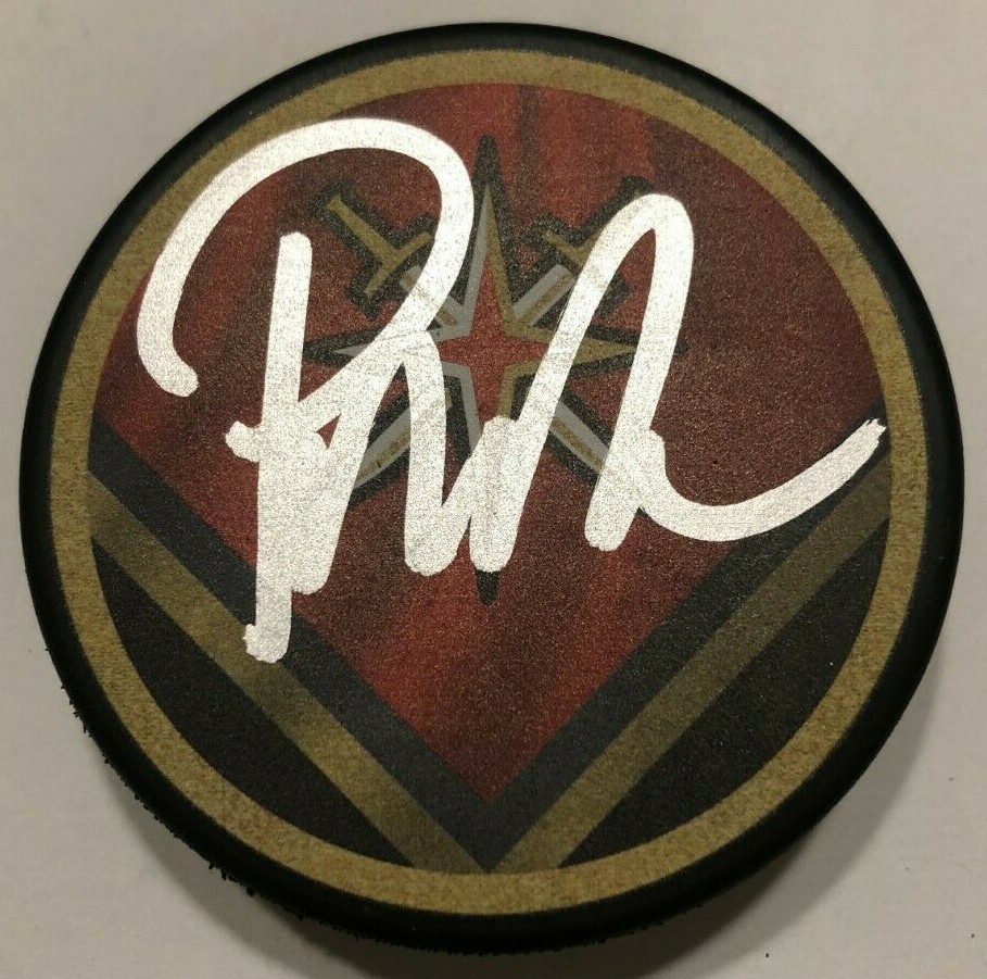 PETER DEBOER SIGNED VEGAS GOLDEN KNIGHTS HOCKEY PUCK W/ CASE COA