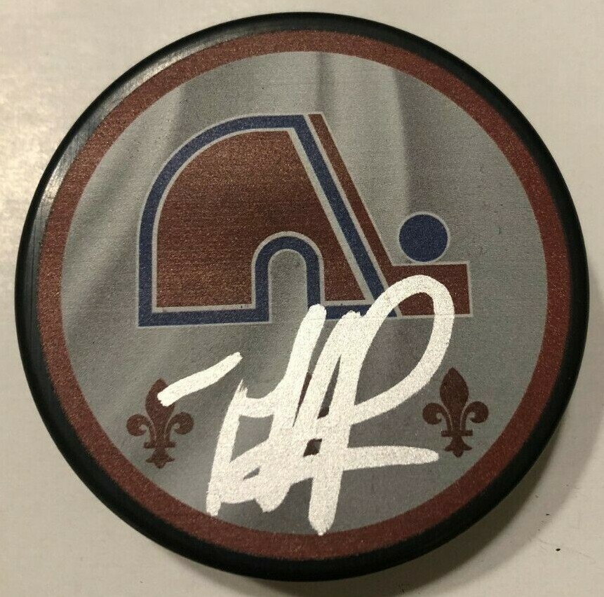 MIKE RICCI SIGNED QUEBEC NORDIQUES HOCKEY PUCK W/ CASE COLORADO AVALANCHE COA