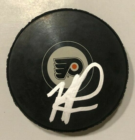 MIKE RICCI SIGNED PHILADELPHIA FLYERS HOCKEY PUCK W/ CASE COA