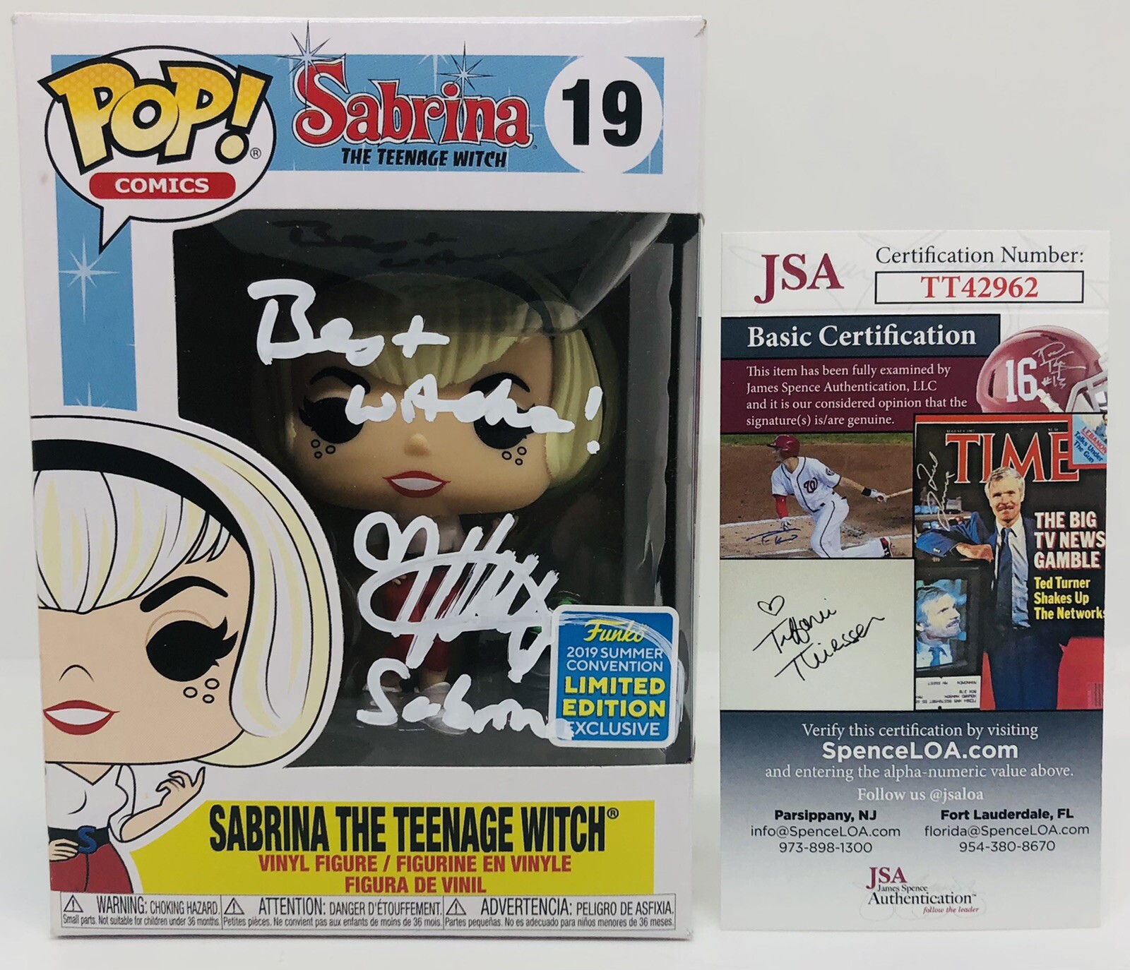 MELISSA JOAN HART SIGNED SABRINA THE TEENAGE WITCH POP FUNKO FIGURE JSA COA