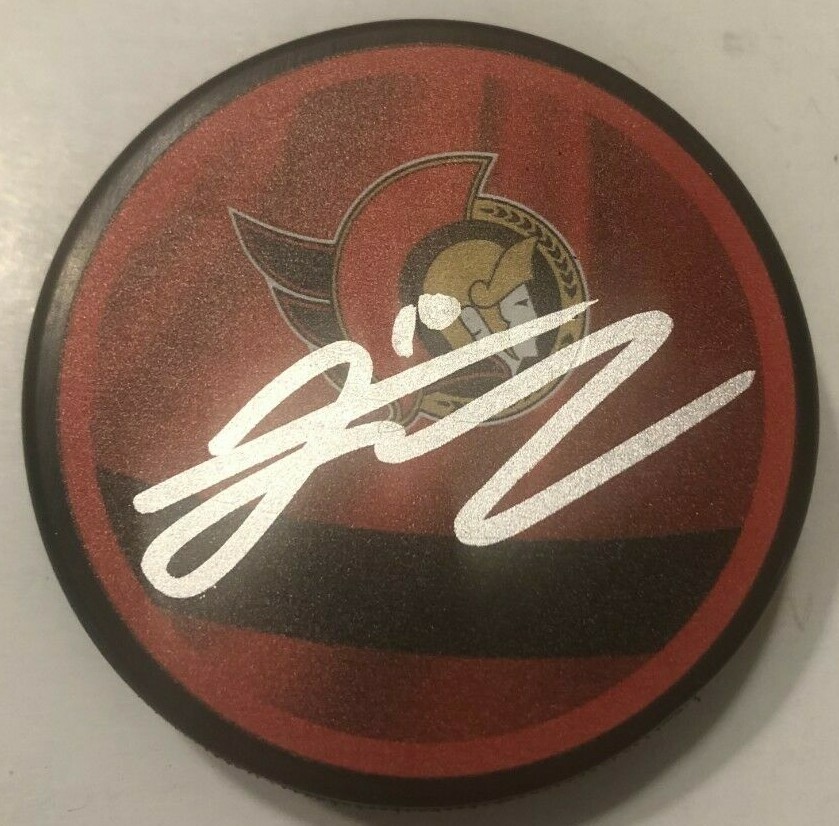 ALEX FORMENTON SIGNED OTTAWA SENATORS HOCKEY PUCK W/ CASE COA